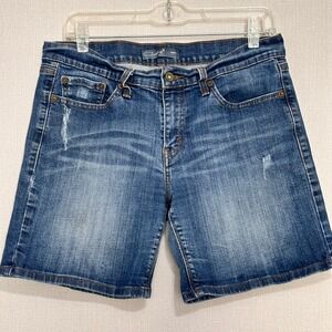 Levi's Women's Medium Wash Distressed Jean Denim Shorts Size 28 Coastal Cowgirl